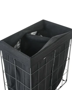 Outlet Beliani Cesto per la biancheria CULPINA Metallo 100 L Nero