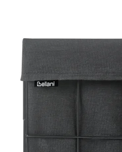 Outlet Beliani Cesto per la biancheria CULPINA Metallo 100 L Nero