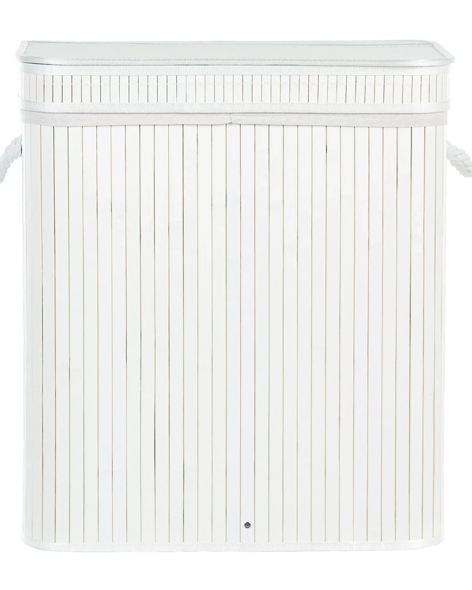 Discount Beliani Cesto per la biancheria KALTHOTA Bambù 100 L Bianco