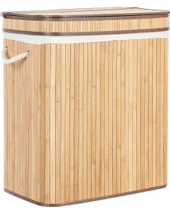 Discount Beliani Cesto per la biancheria KALTHOTA Bambù chiaro 100 L Marrone