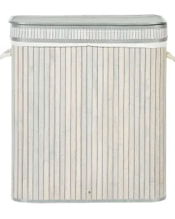 Outlet Beliani Cesto per la biancheria KALTHOTA Bambù 100 L Grigio