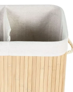 Best Beliani Cesto per la biancheria KANDY Bambù chiaro 100 L Marrone