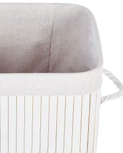 Sale Beliani Cesto per la biancheria KOMARI Bambù 72 L Bianco