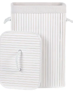 Sale Beliani Cesto per la biancheria KOMARI Bambù 72 L Bianco