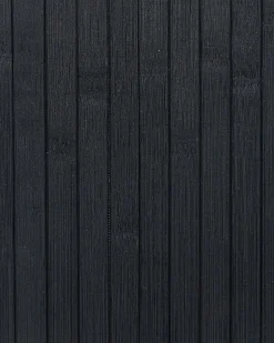 Beliani Cesto per la biancheria MATARA Bambù Nero 57 L Bianco Nero