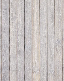 Clearance Beliani Cesto per la biancheria MATARA Bambù Grigio chiaro 57 L Bianco Grigio