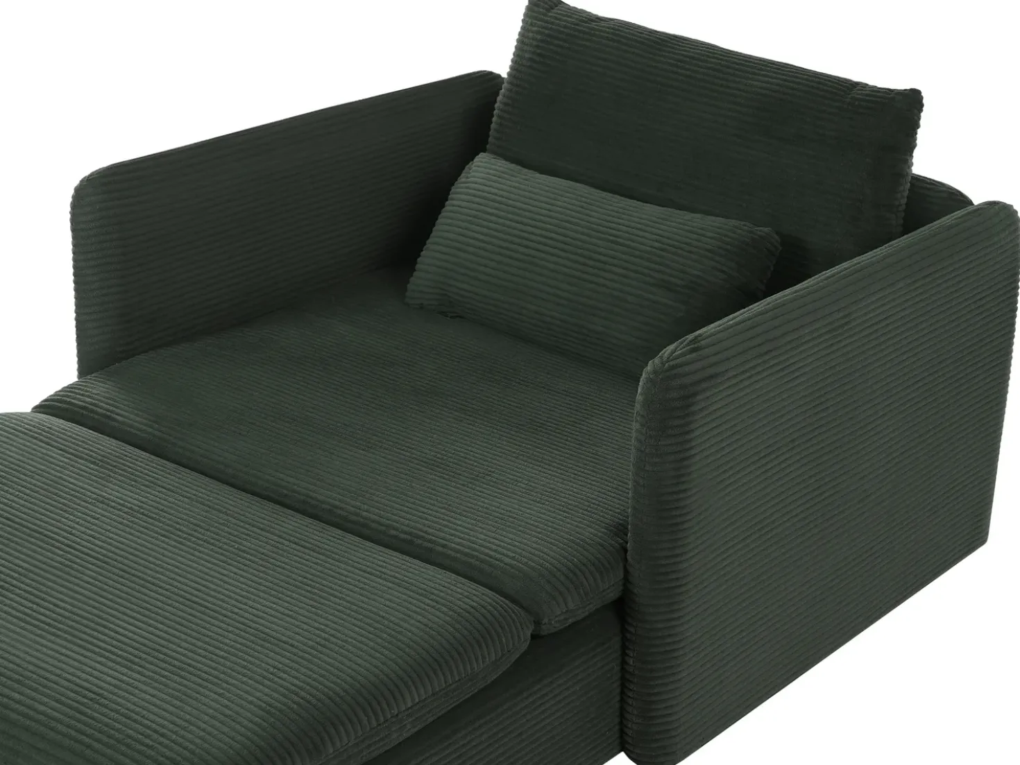 Chaise longue EGERIS Velluto a coste Verde scuro