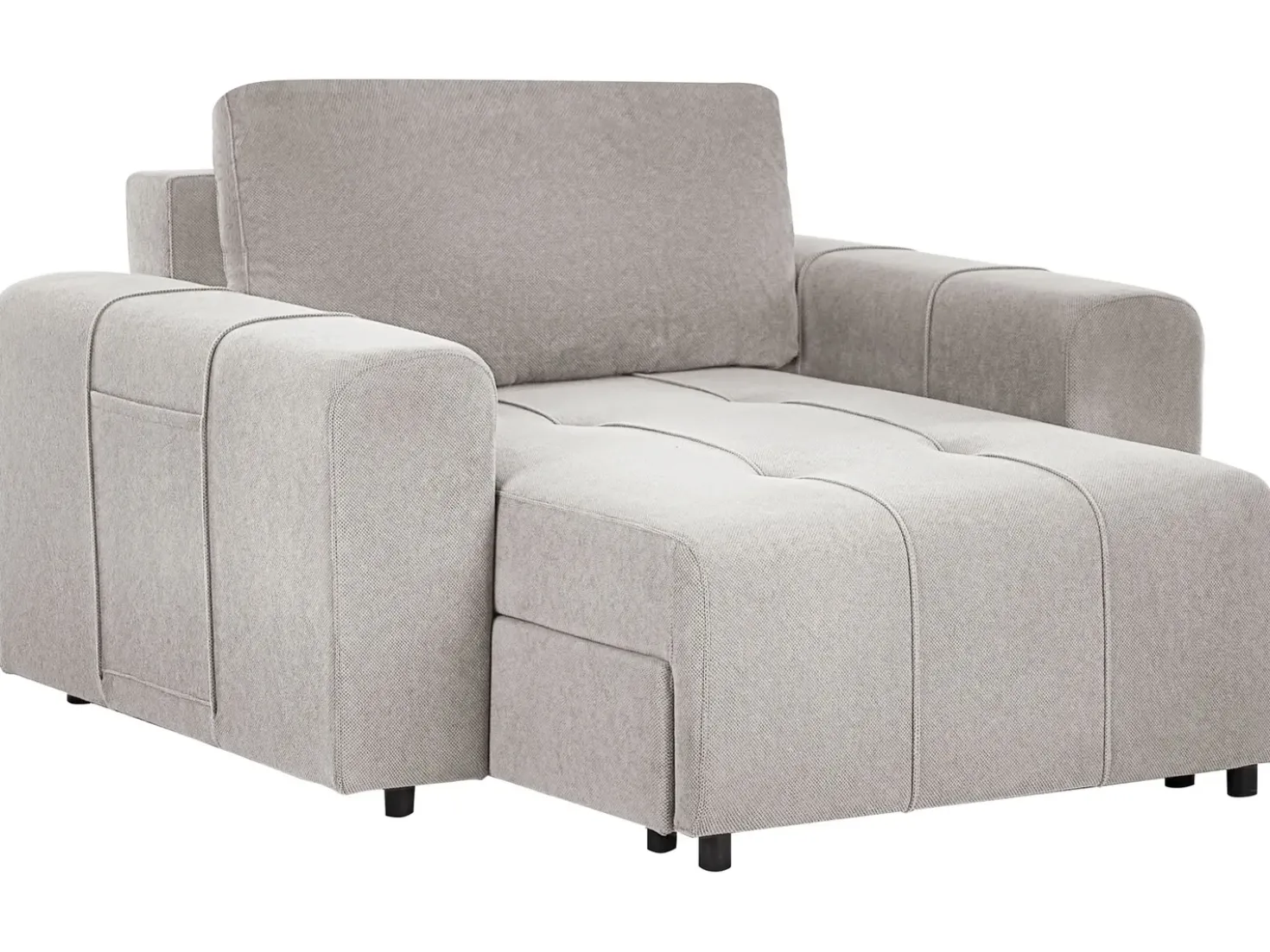Chaise longue INNVIK Tessuto Grigio chiaro
