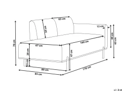 Chaise longue SAVASSE Lino sintetico Verde