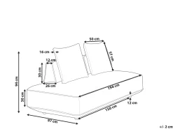 Chaise longue SEILLANS Tessuto Grigio chiaro