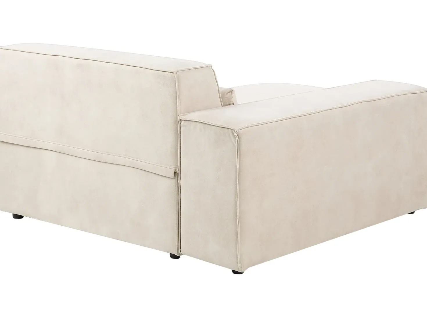 Chaise longue versione destra HELLNAR Velluto Beige chiaro