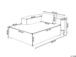 Chaise longue versione destra BRANDE Grigio