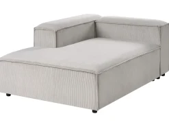 Chaise longue versione destra ARDAL Velluto a coste Tortora