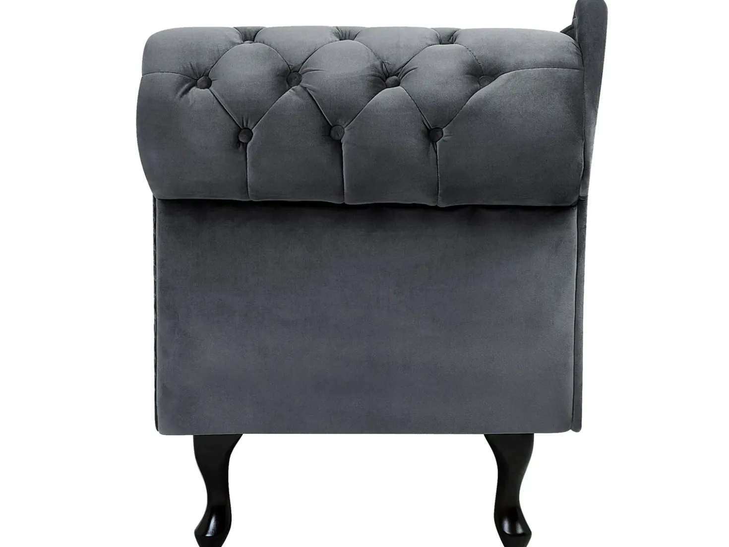 Chaise longue versione destra NIMES Velluto Grigio