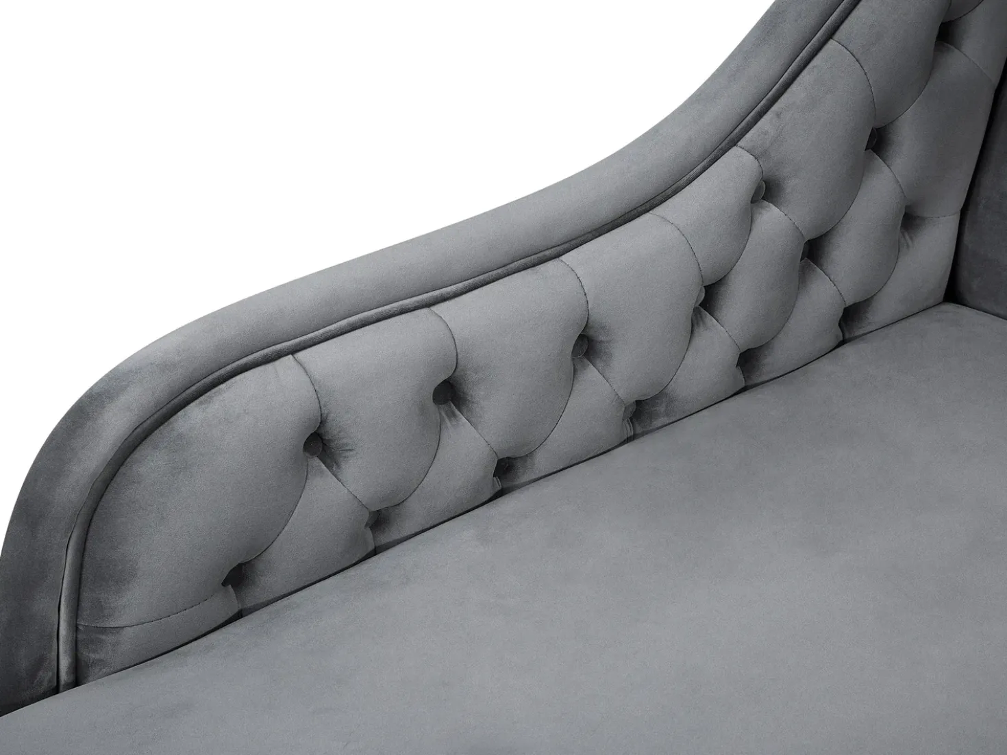 Chaise longue versione destra NIMES Velluto Grigio