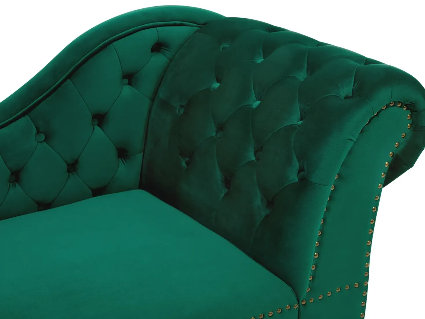 Chaise longue versione destra NIMES Velluto Verde