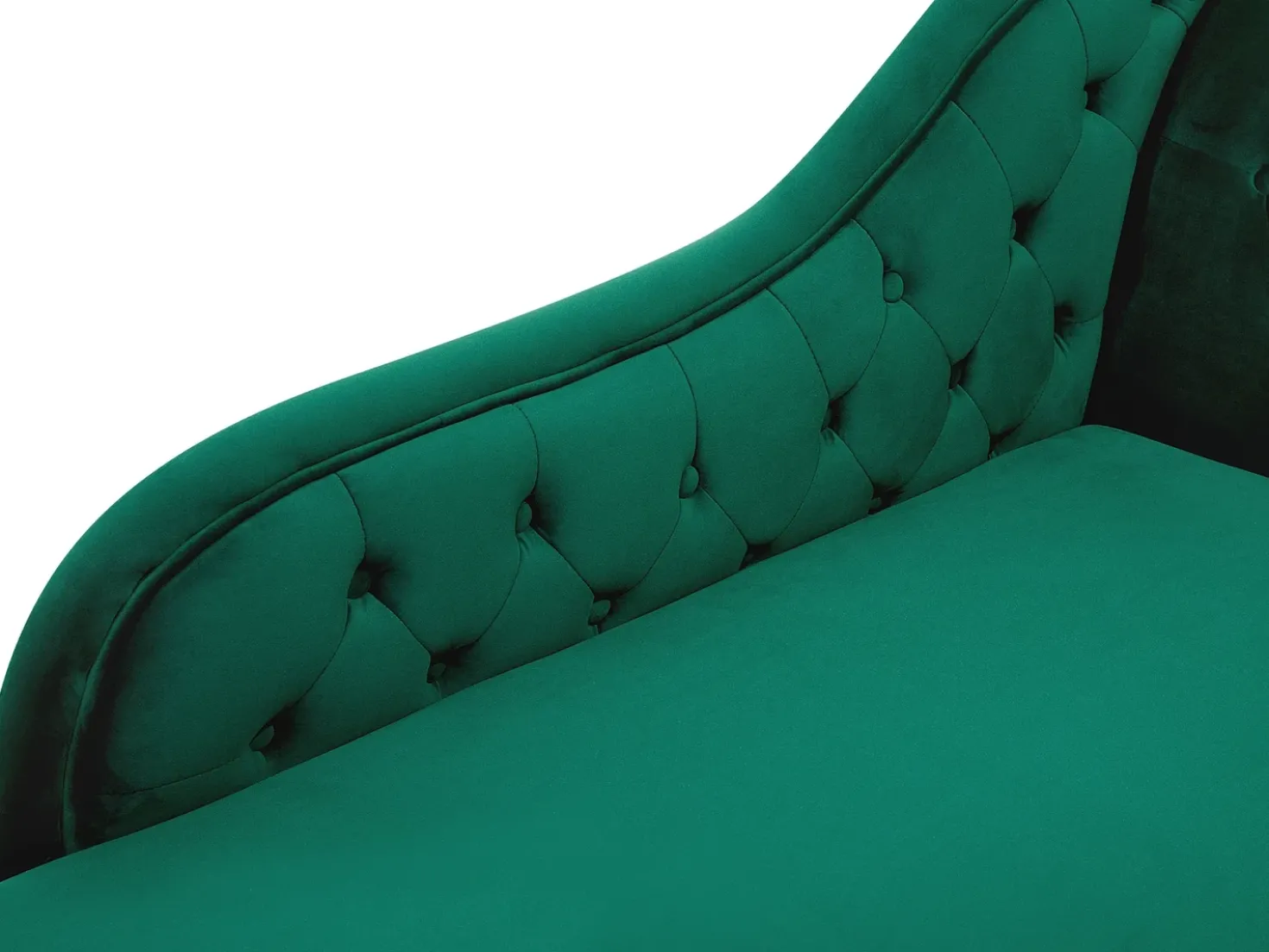Chaise longue versione destra NIMES Velluto Verde