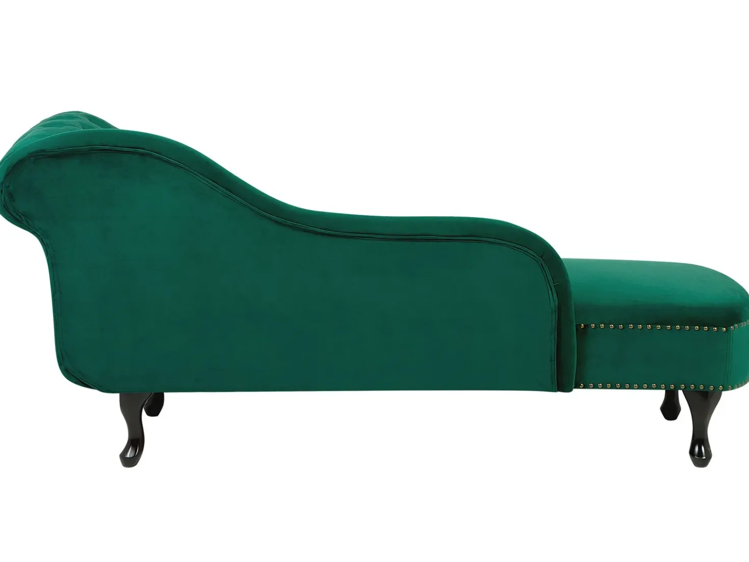 Chaise longue versione destra NIMES Velluto Verde