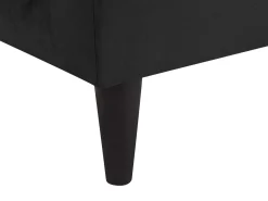 Chaise longue versione destra LUIRO Velluto Nero con contenitore