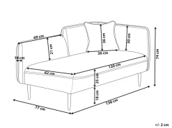 Chaise longue versione destra CHEVANNES Bouclé Beige chiaro
