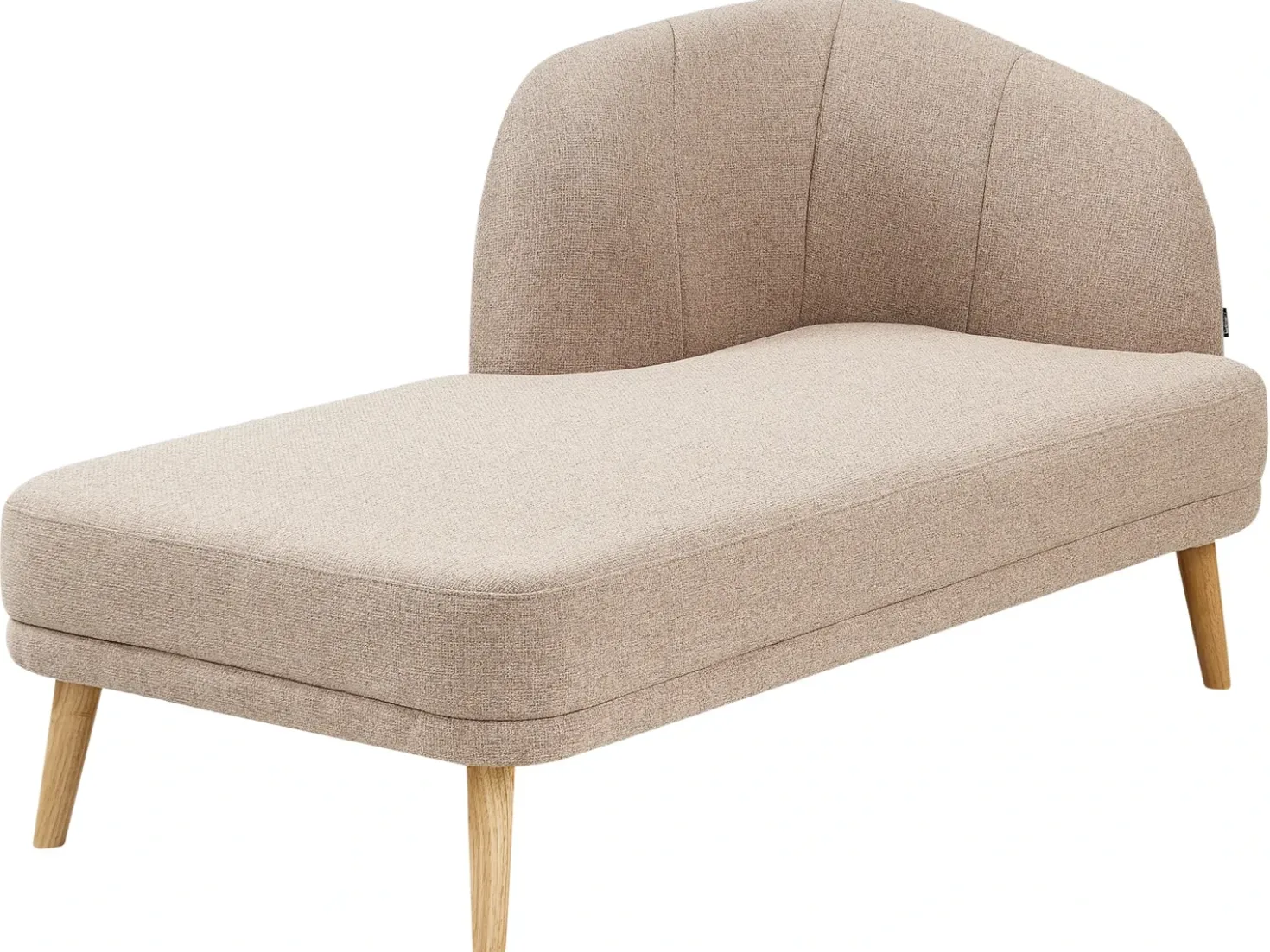 Chaise longue versione destra TANLAY Tessuto Marrone chiaro