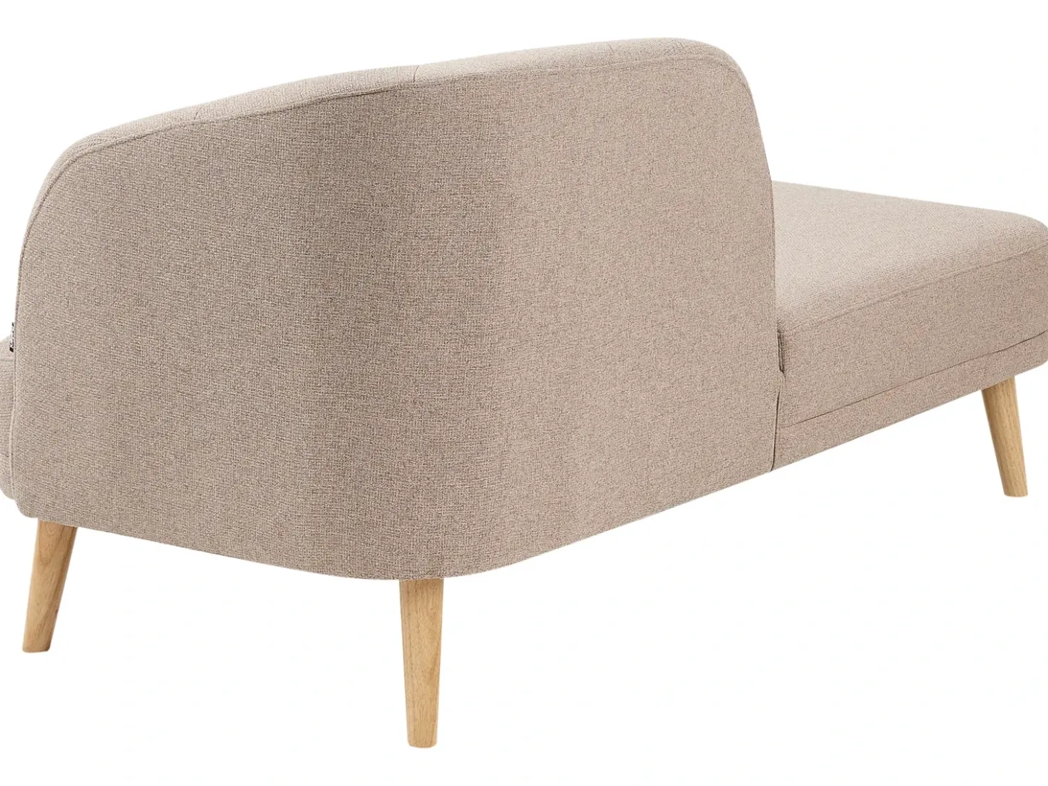 Chaise longue versione destra TANLAY Tessuto Marrone chiaro