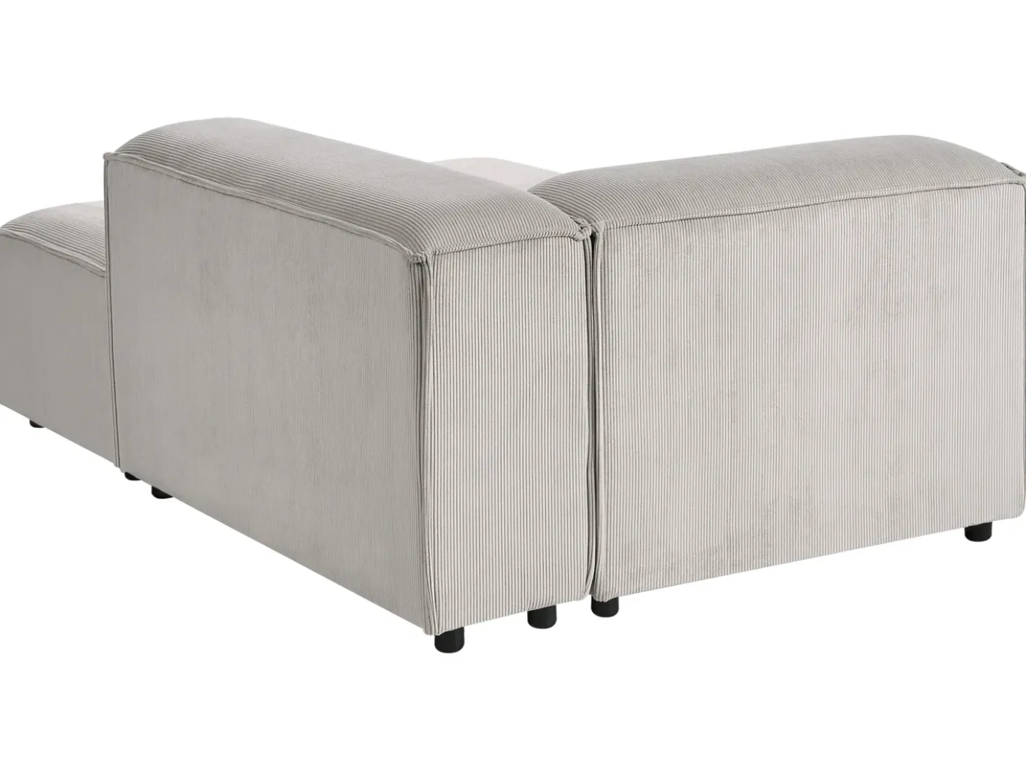 Chaise longue versione sinistra ARDAL Velluto a coste Tortora