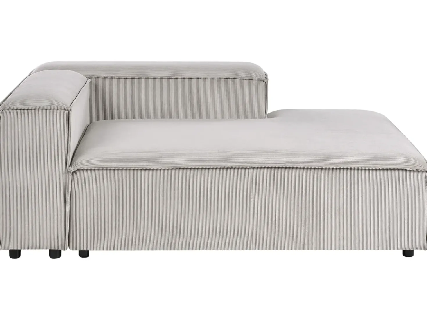Chaise longue versione sinistra ARDAL Velluto a coste Tortora