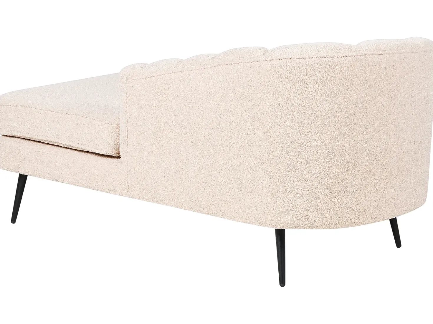 Chaise longue versione sinistra ALLIER Bouclé Beige chiaro