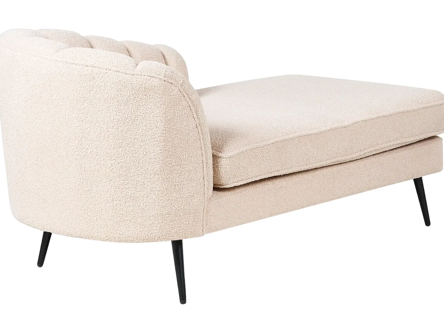 Chaise longue versione sinistra ALLIER Bouclé Beige chiaro