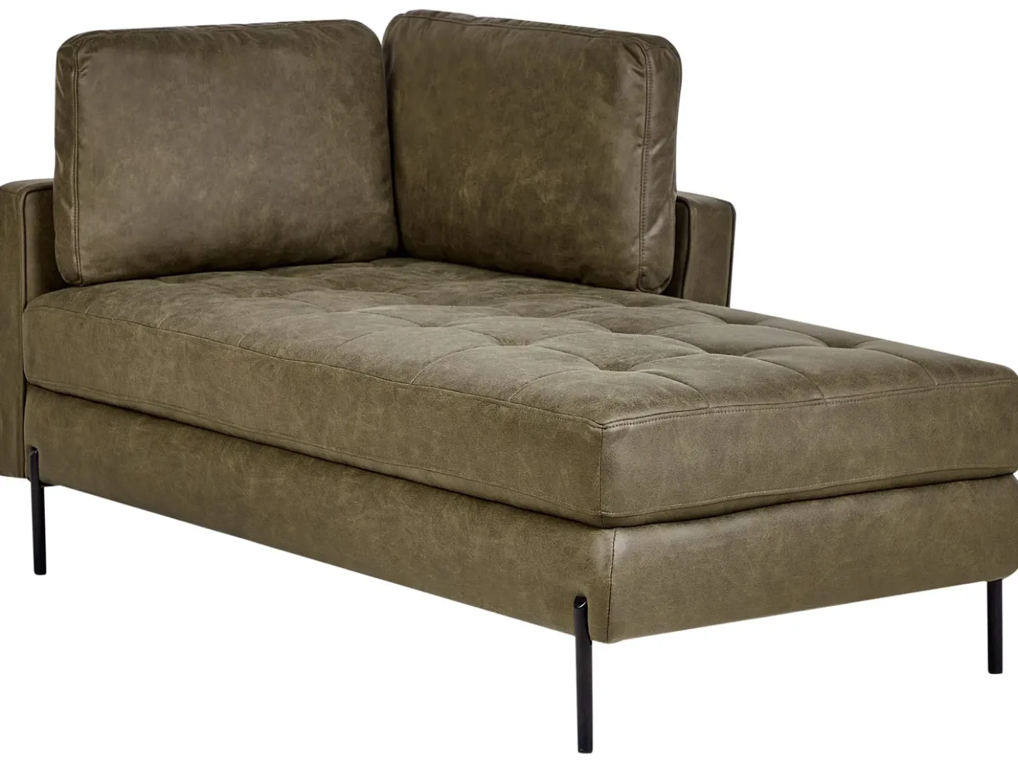 Chaise longue versione sinistra REBAIS Pelle sintetica Verde