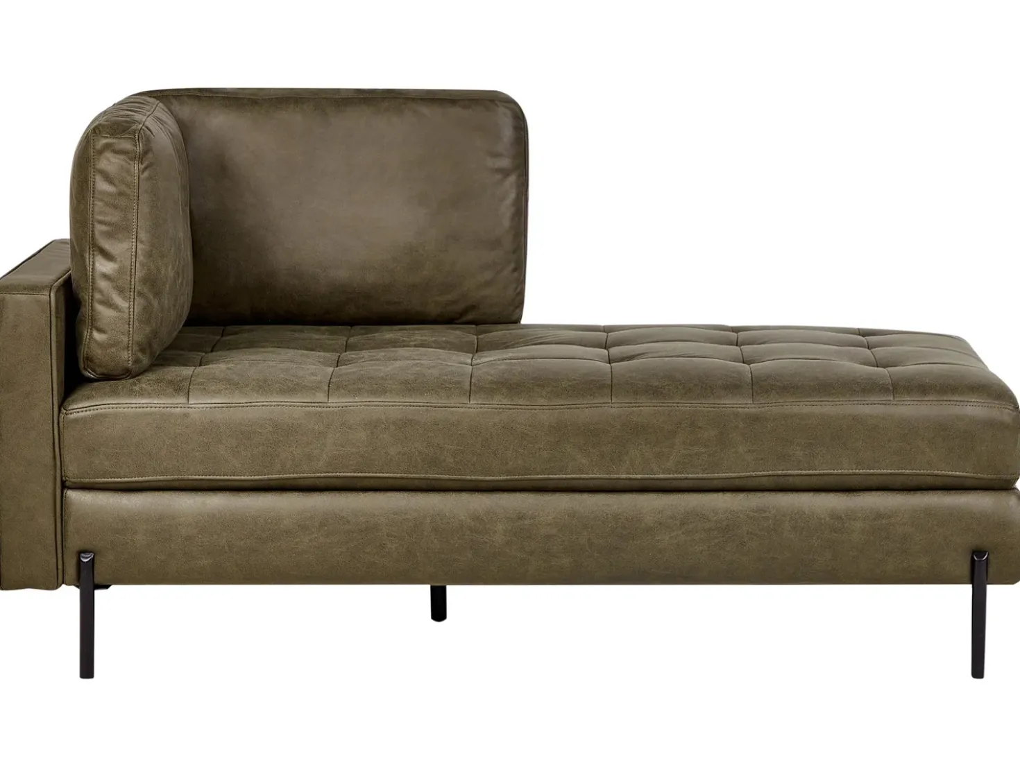 Chaise longue versione sinistra REBAIS Pelle sintetica Verde