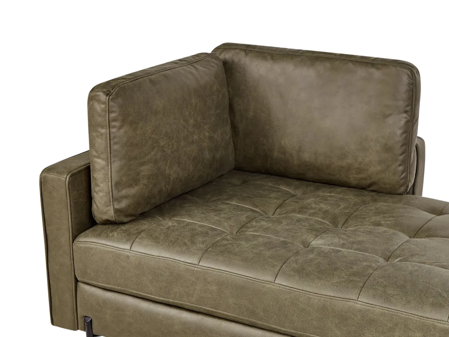 Chaise longue versione sinistra REBAIS Pelle sintetica Verde