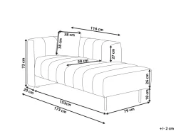 Chaise longue versione sinistra LANNILS Tessuto Marrone chiaro