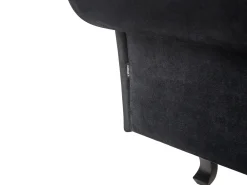 Chaise longue versione sinistra LATTES II Velluto Nero con cuscino