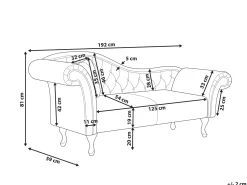 Chaise longue versione sinistra LATTES II Velluto Nero con cuscino