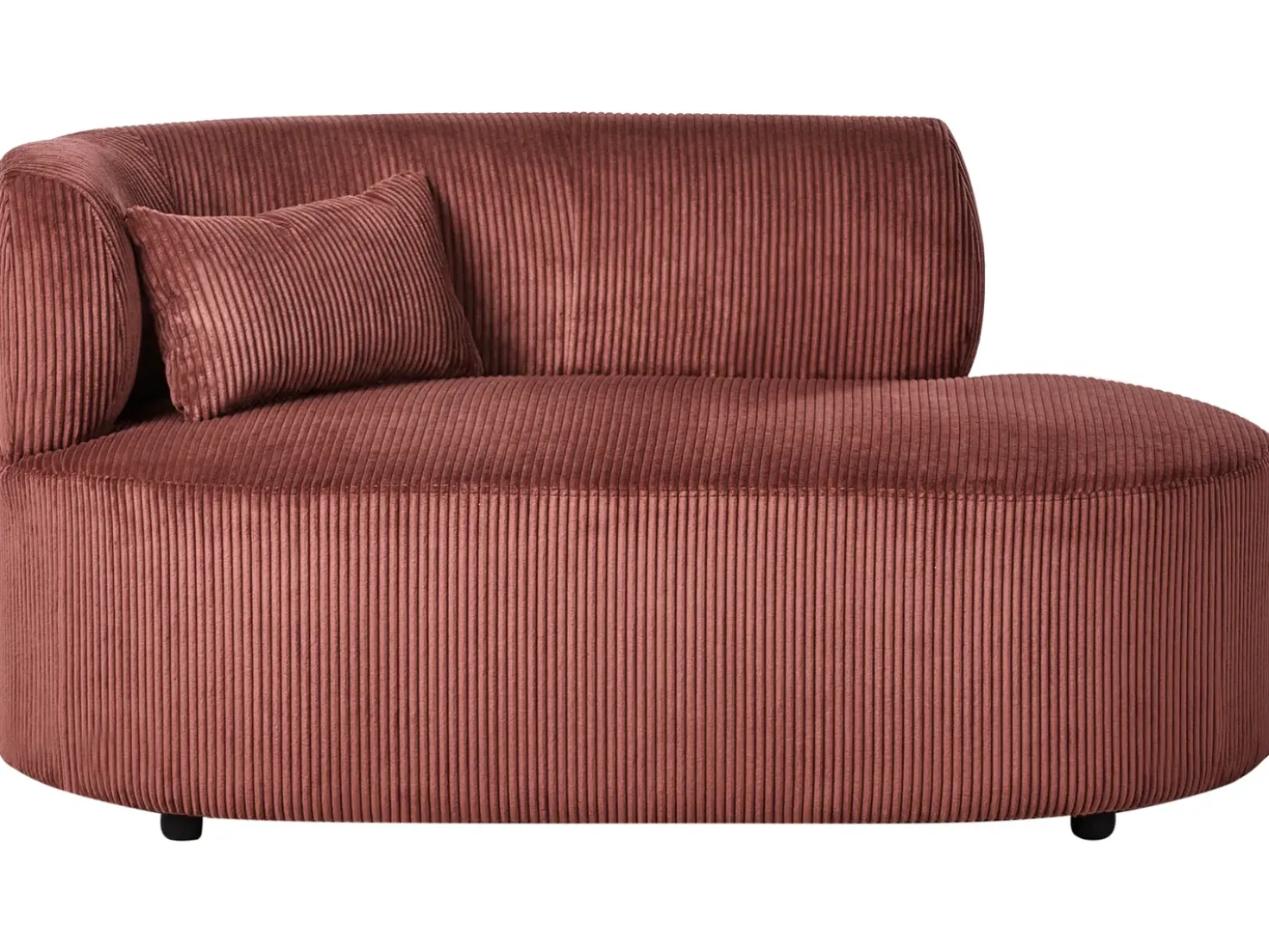 Chaise longue versione sinistra VANVEY Velluto a coste Rosso