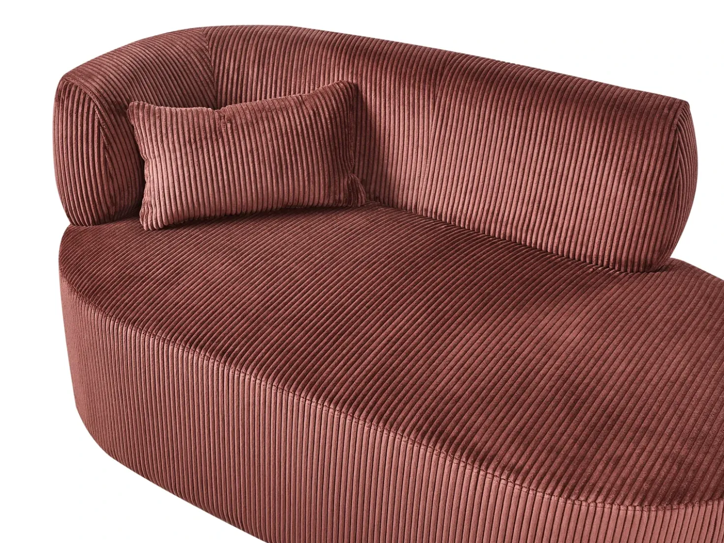 Chaise longue versione sinistra VANVEY Velluto a coste Rosso