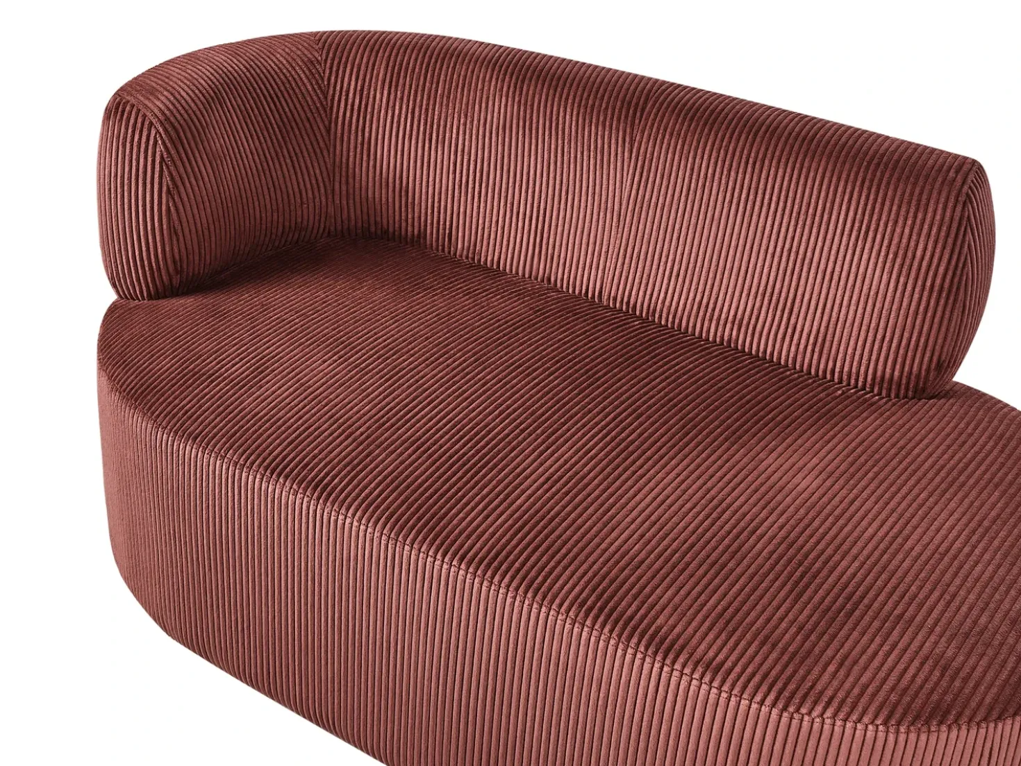 Chaise longue versione sinistra VANVEY Velluto a coste Rosso