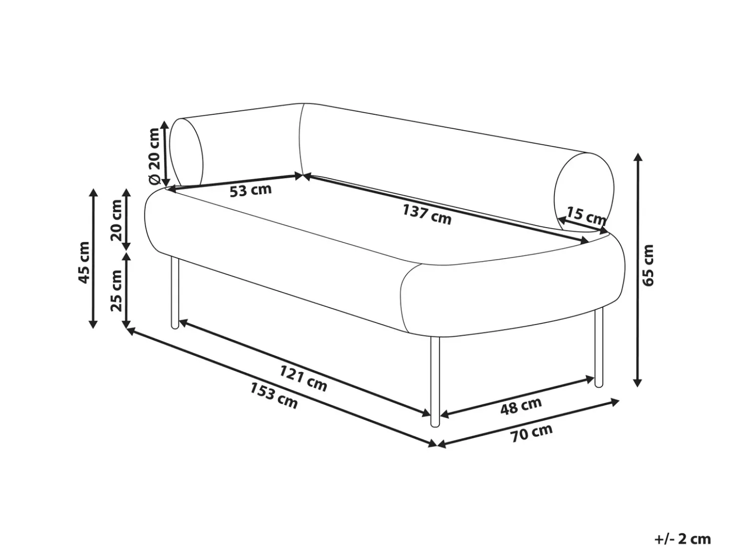 Chaise longue versione sinistra MIRMANDE Velluto Marrone scuro
