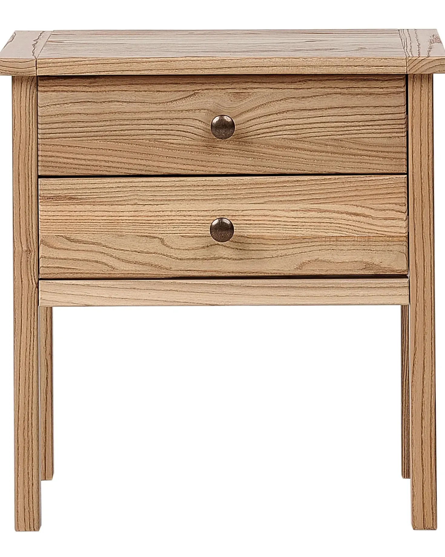 Comodino 2 cassetti SALTON Legno di sassofrasso Marrone