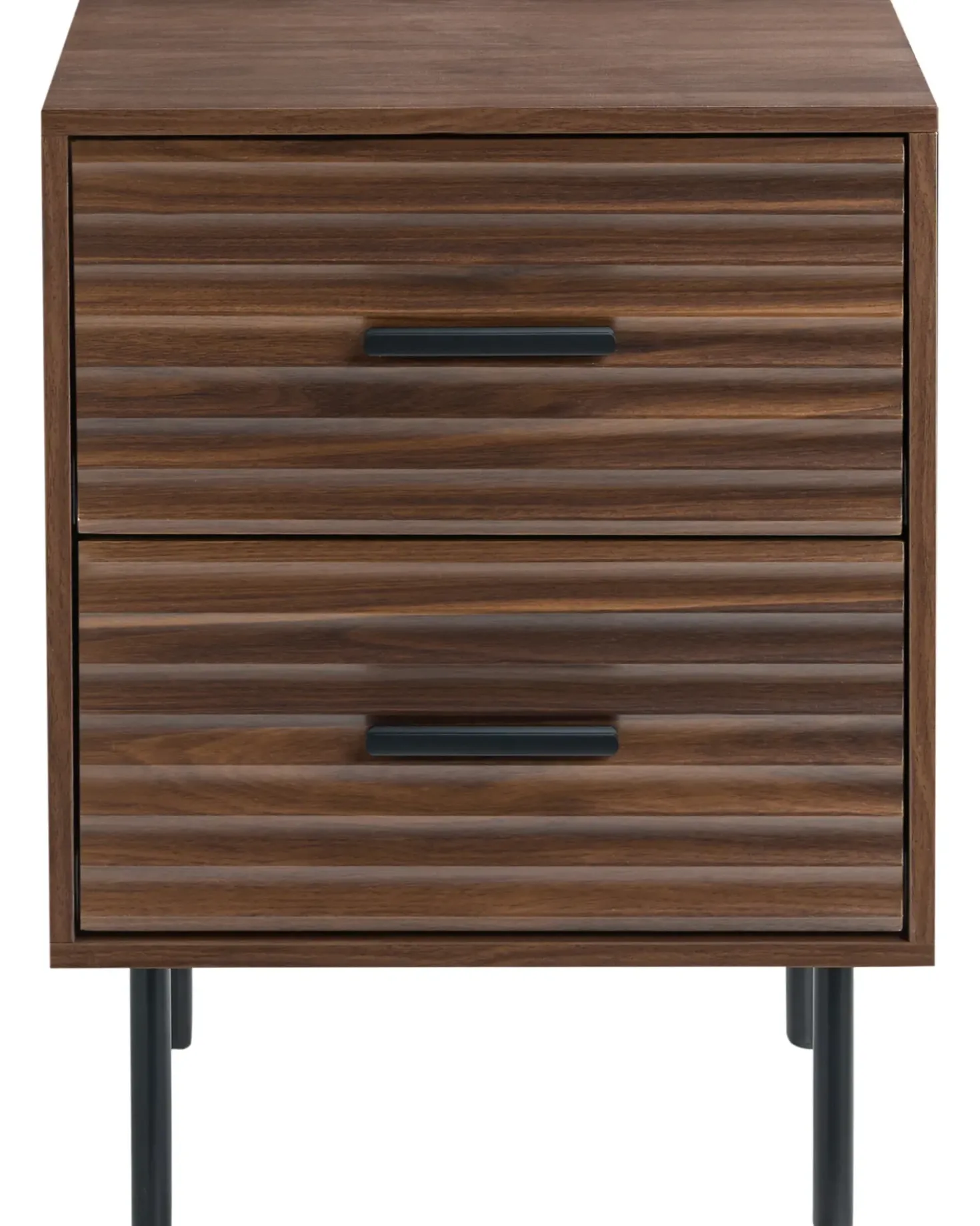 Comodino 2 cassetti WALGETT Marrone scuro