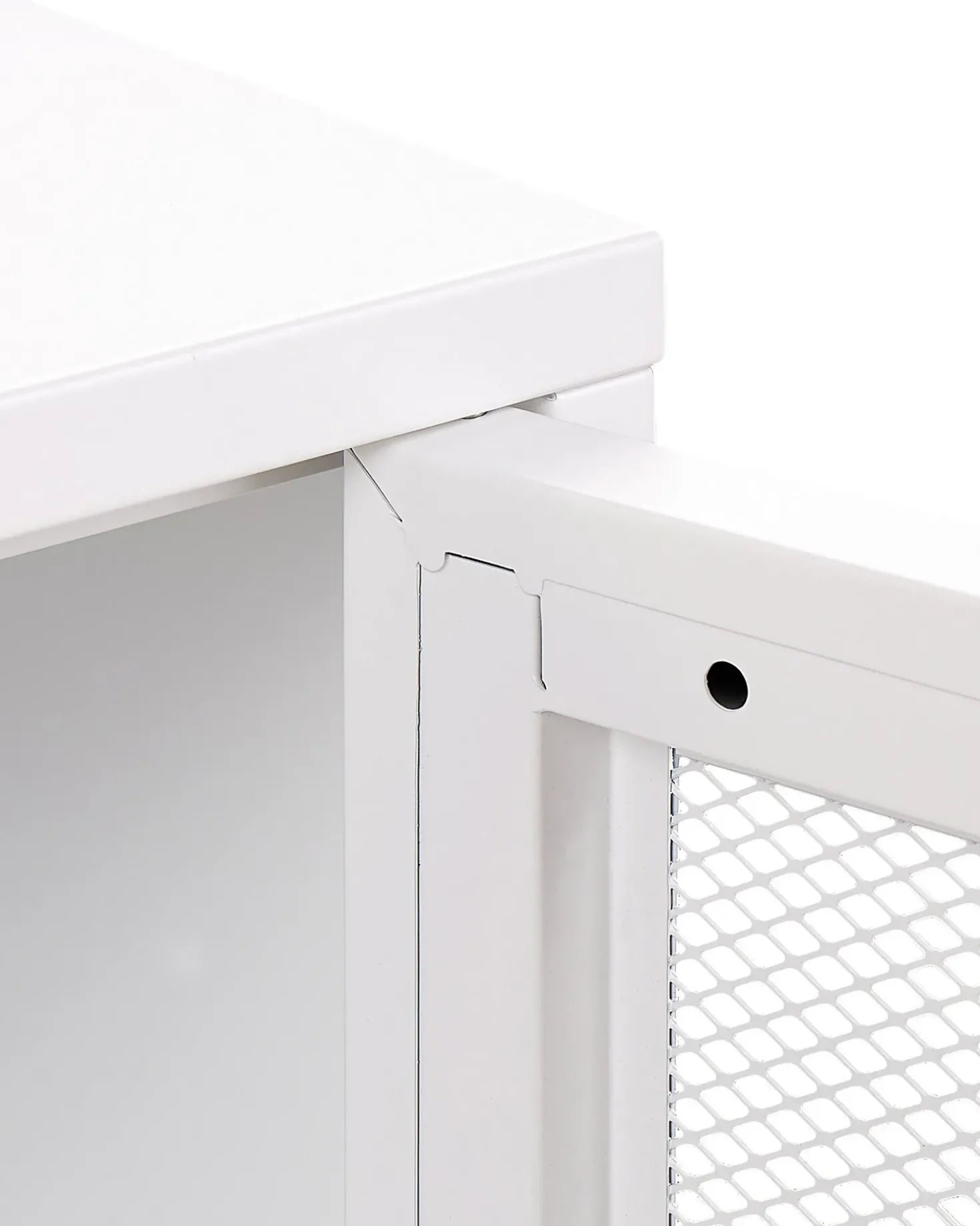 Comodino OSSETT Metallo Bianco