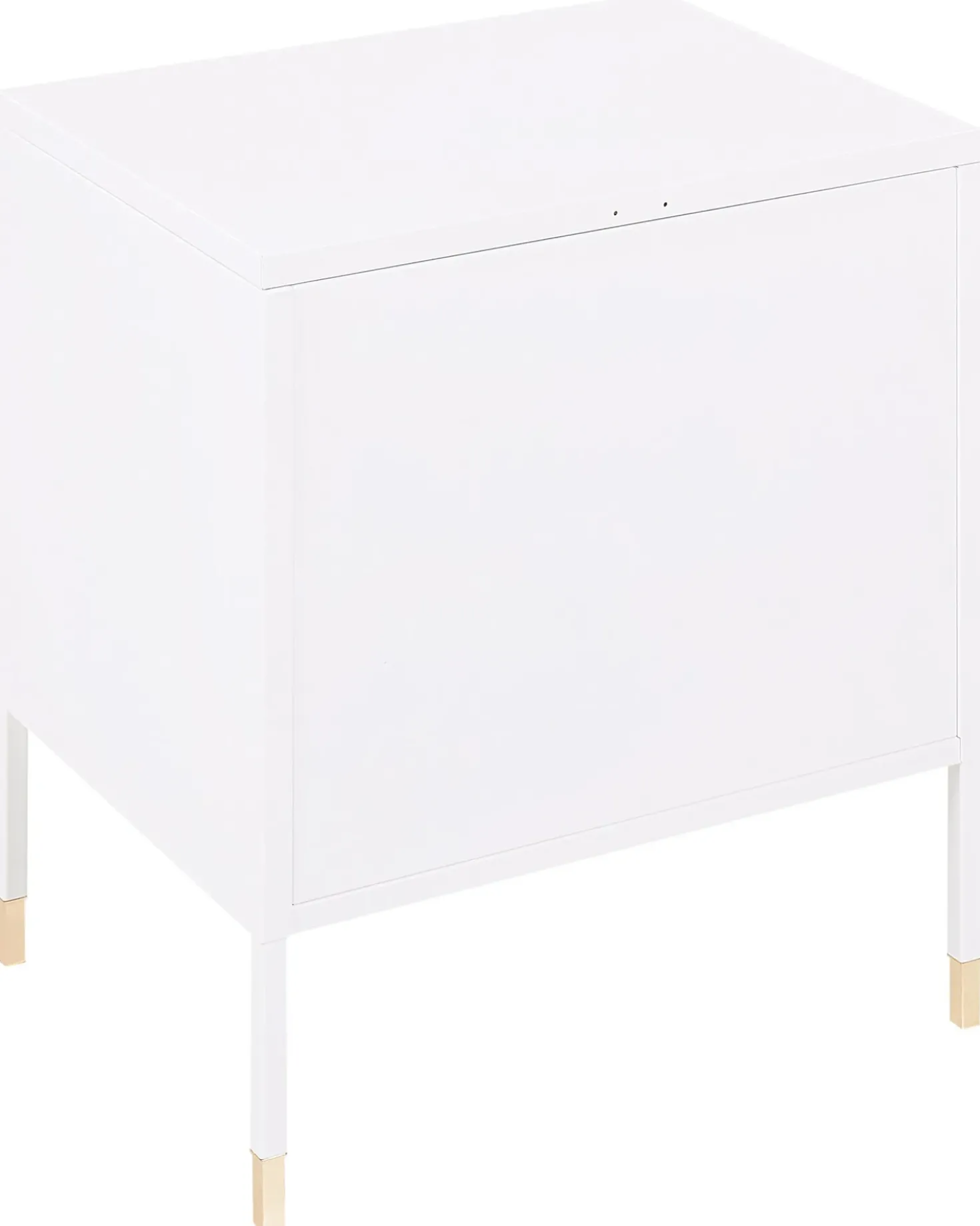 Comodino OSSETT Metallo Bianco