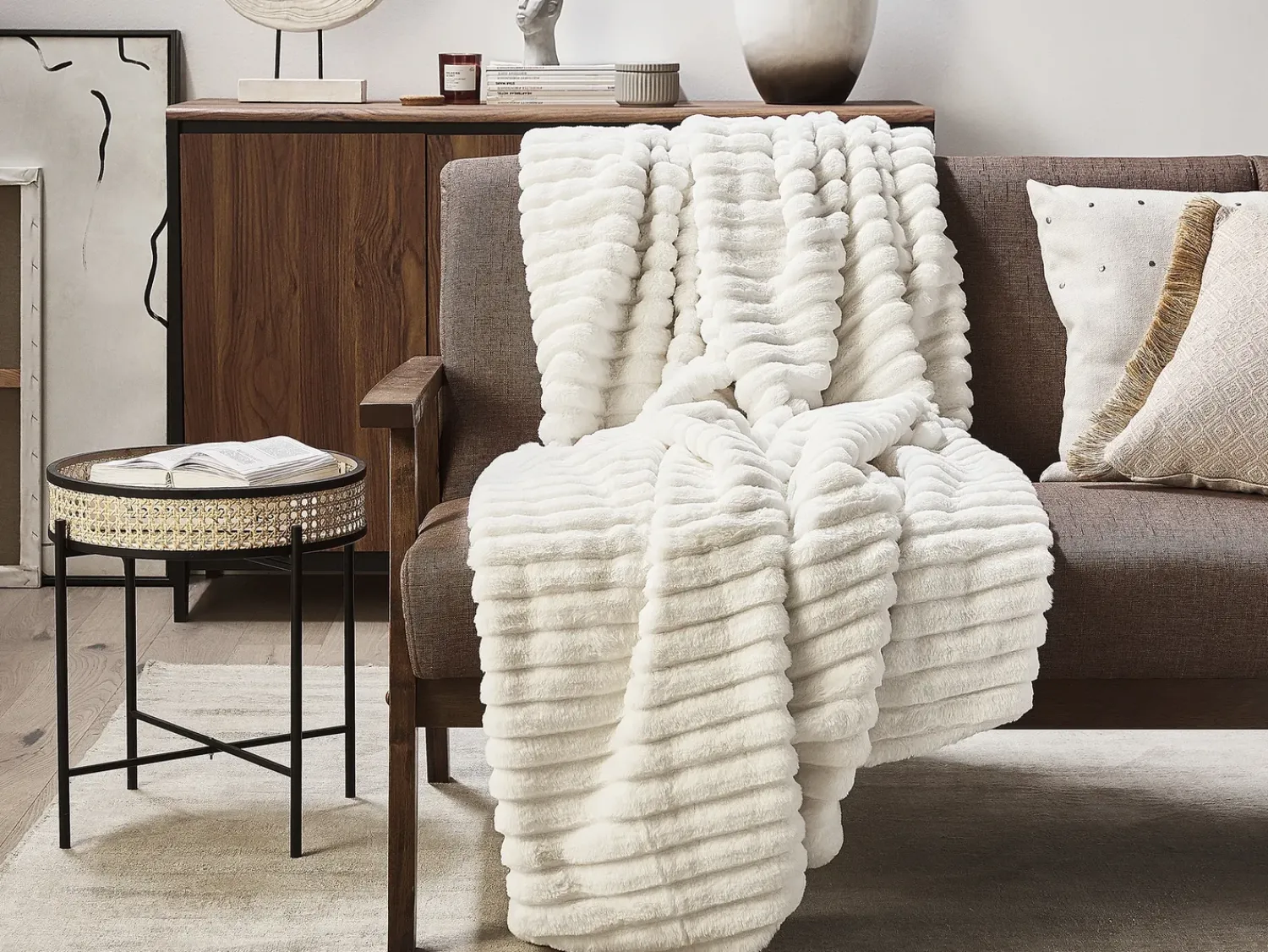 Best Beliani Coperta ABTEH 150 x 200 cm Bianco