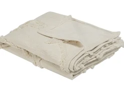 Sale Beliani Coperta ACACIA Cotone 130 x 160 cm Beige