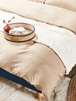 Sale Beliani Coperta ACACIA Cotone 130 x 160 cm Beige
