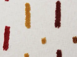 Online Beliani Coperta ALAPPUZHA Cotone 130 x 180 cm Bianco Beige Giallo Marrone Nero Rosa Rosso Multicolore