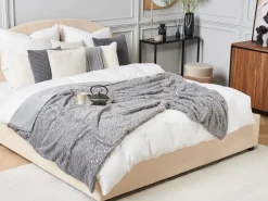 Outlet Beliani Coperta ALAZEYA Grigio Oro Grigio