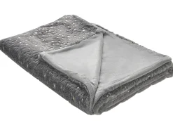 Outlet Beliani Coperta ALAZEYA Grigio Oro Grigio